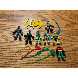 Fisher Price Imaginext DC Super Friends Batman & Batwings Robin Joker Poison Ivy